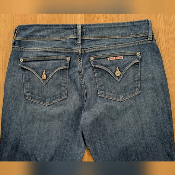 Hudson Women's Beth Baby Boot Cut Bean Blue Jeans, Size 32 - Picture 4 of 11